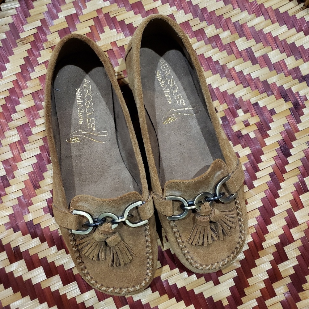 Aerosoles StitchNTurn Brown Suede Loafers/Flats